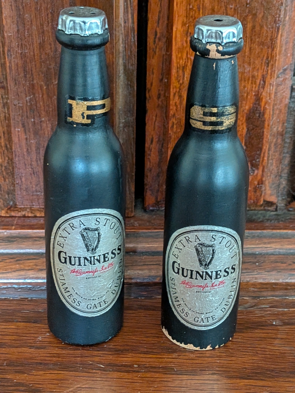 Guinness Black Decorative Bottle Pair - Home Accents